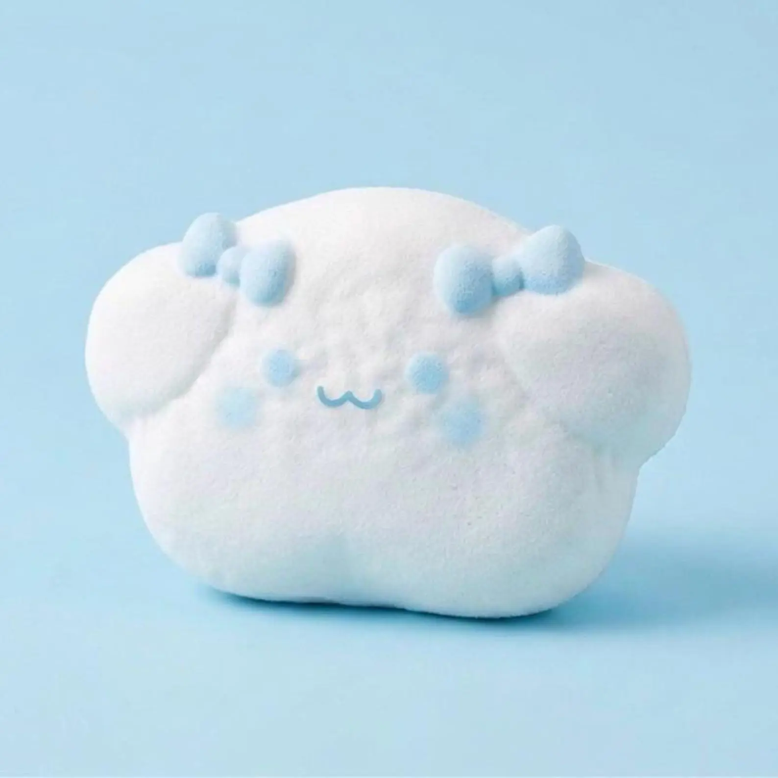 Fluffy Puppy Squishy White Cloud Decompression Toy Mini Keychain Kawaii Bag Charm Purse Accessory Sensory Fidget Toy Gift for Teen Desk Toy