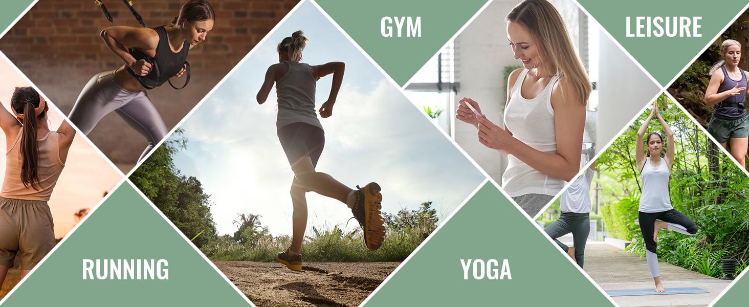 baleaf Women's Athletic Tank Tops Workout Sleeveless Running Racerback Shirts Quick Dry Breathable Yoga Tennis Gym [PC:bfr007]