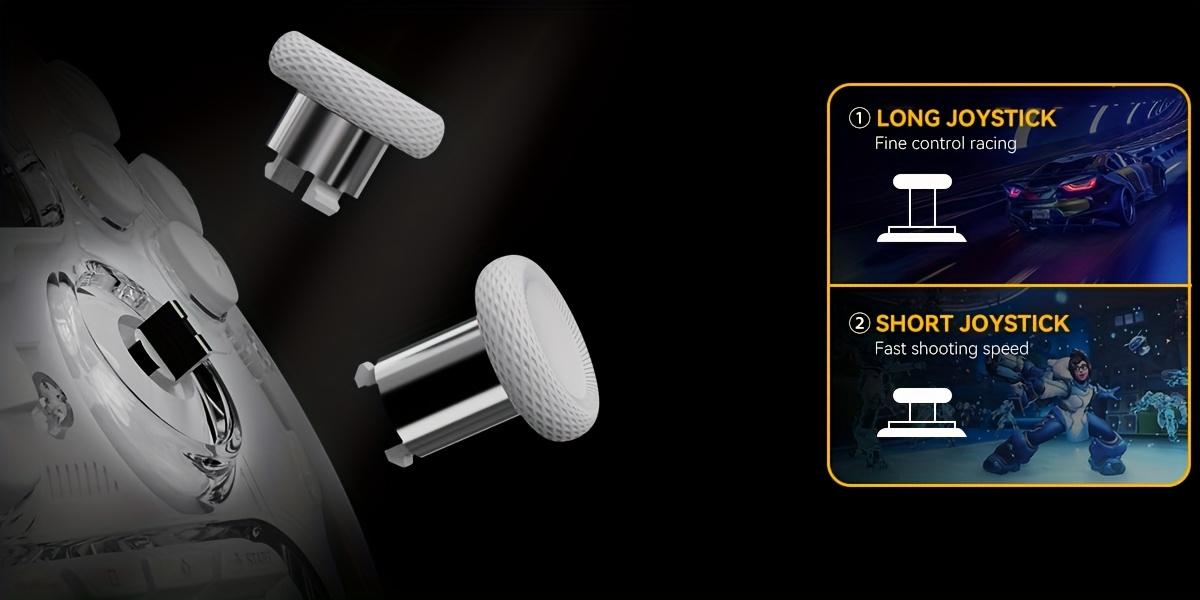 Interactive Screen Wireless Game Controller for PC/Switch/iOS/Android/Steam Deck, Hall Effect Joystick and Triggers, RGB Lighting, Remappable Buttons, 1800mAh with Charging Dock - V2/White (Non-Drifting). Not Compatible with Xbox, PS5 Console controller