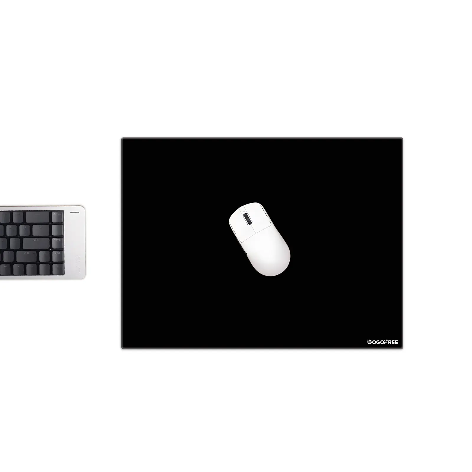 GOGOFREE Glass Gaming Mouse Pad Ultra Smooth Hard Surface Fast Precision Control Scratch-Resistant Waterproof & Easy Clean Large non-Slip Esports game premium office computer Mousepad black/white 15.7"x11.8" go free gamer setup Anime Print