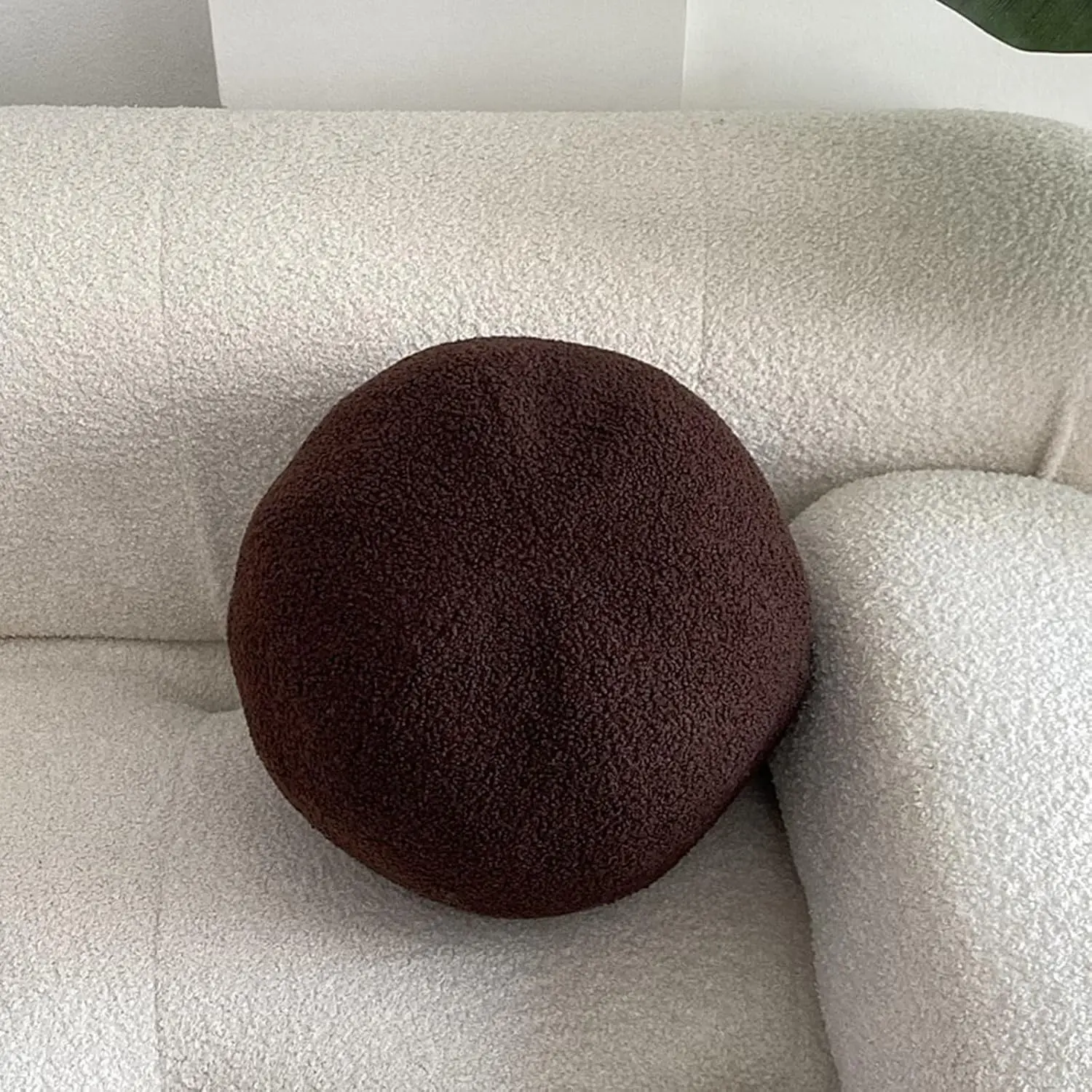 Chocolate Ball Shaped Plush Pillow,Cute Soft Waist Rest Cushion,Home Decorative Throw Pillow Used to Add Comfort and Style to A Couch,Sofa,Or Living Room.