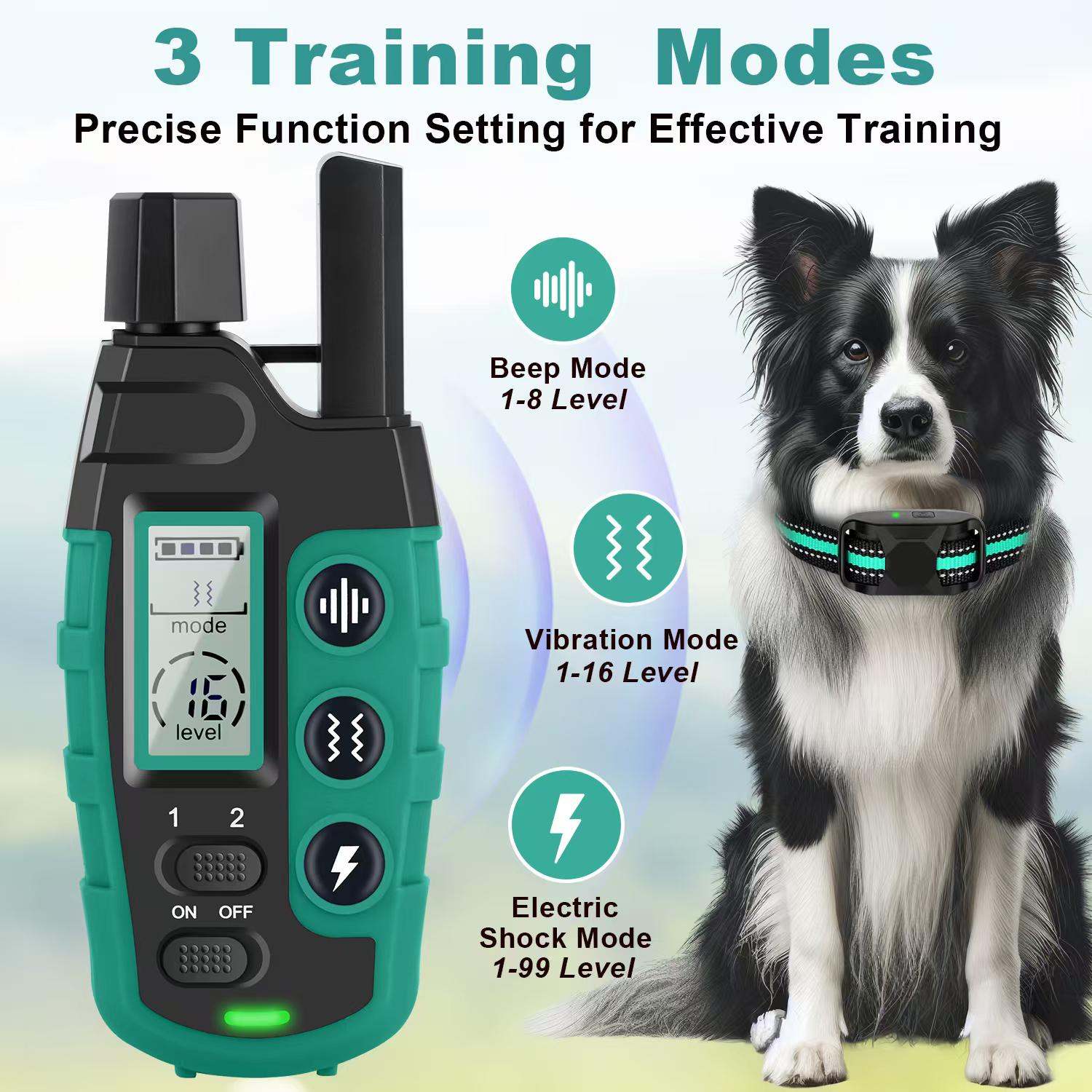 Rechargeable Dog Training Collar, 3300ft Remote Control Dog Training Collar with Adjustable Nylon Strap, Pet Training Accessories for Small To Large Dogs,  Pet Products