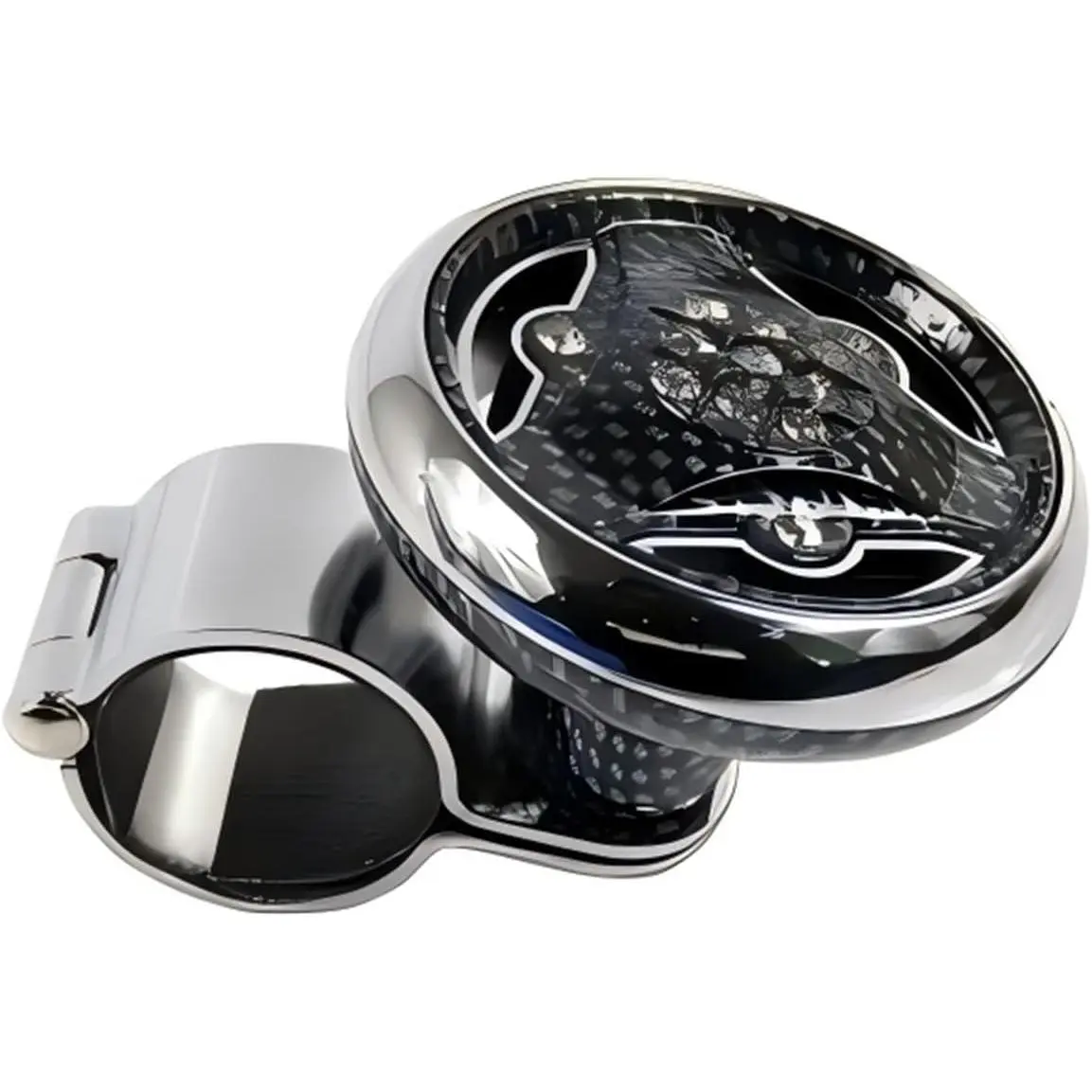 Steering Wheel Knob,  Power Ball Spinner Knob with Smooth Ball Bearing for Easy Steering Assist and Control, Compatible with   (Carbon Fiber Black)