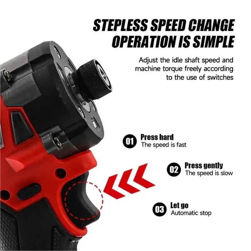 Milwaukee Cordless Impact Durable Drill 18V Lithium Battery Brushless High Torque Electric Tool