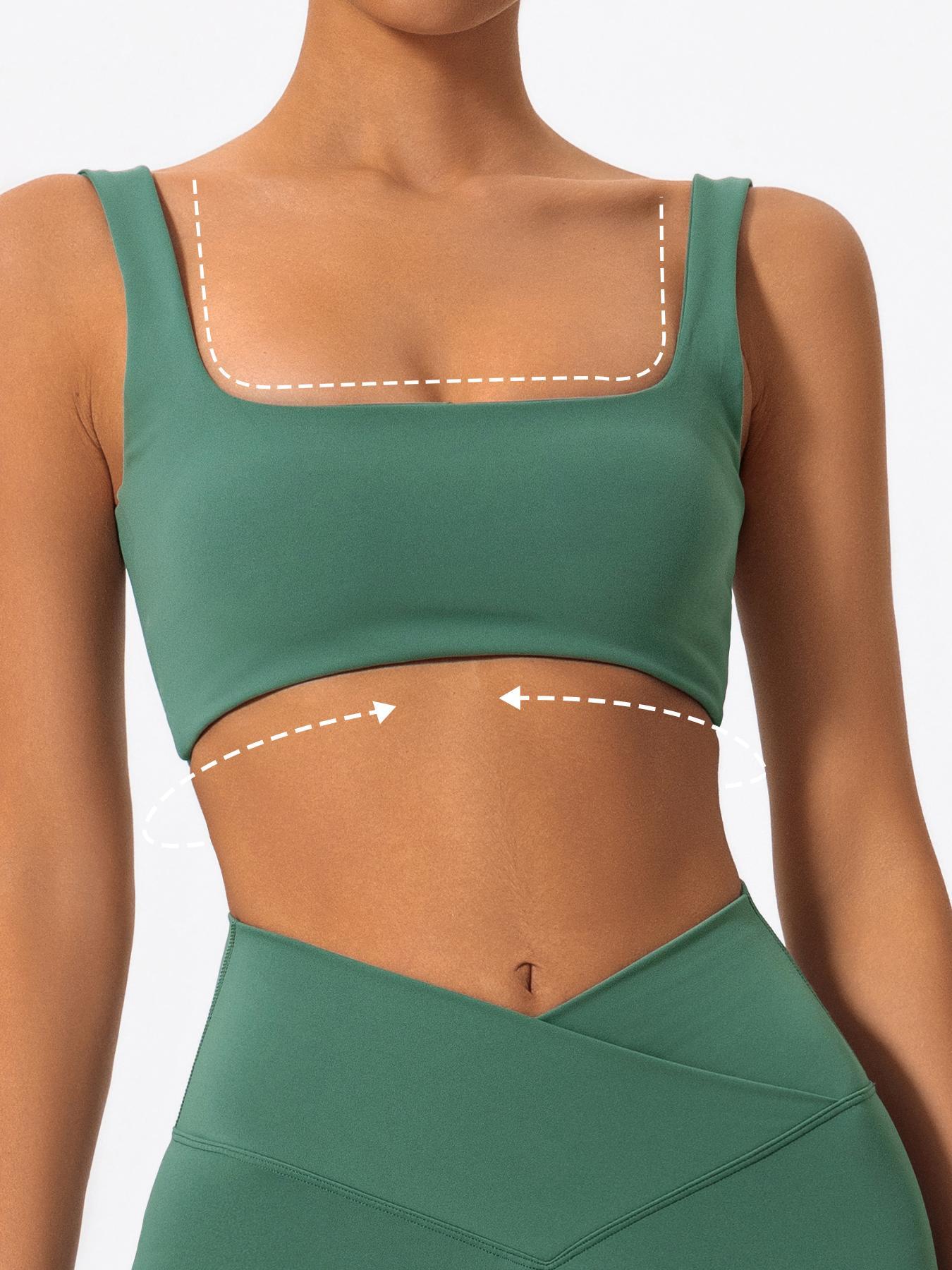 Women's Solid Color Sports Bra, Breathable Comfortable High Stretch Sports Bra, Ladies Sportswear for Indoor Outdoor Wear, Workout Bras, Yoga Bra