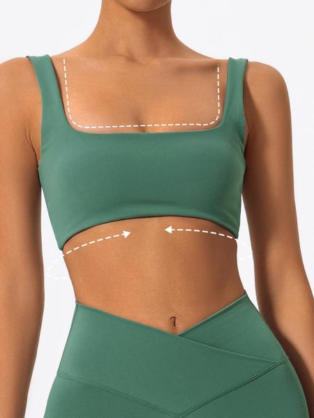 Women's Solid Color Sports Bra, Breathable Comfortable High Stretch Sports Bra, Ladies Sportswear for Indoor Outdoor Wear, Workout Bras