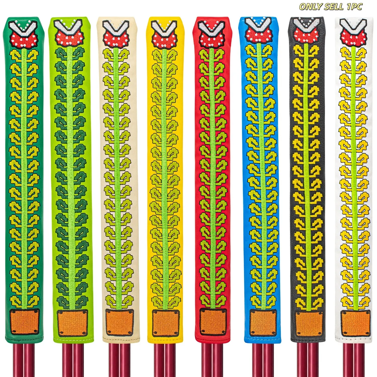 Man-Eating Flower Pattern Golf Alignment Stick Headcover, Stylish Design, Ideal for Practice, Tournaments, Outdoor Enthusiasts, Multiple Colors