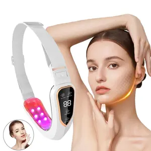 Rechargeable V-Face Facial Beauty Device, LED Adjustable Strap, Multi-Mode Face Sculpting Massager, Ideal for Daily Skincare Use
