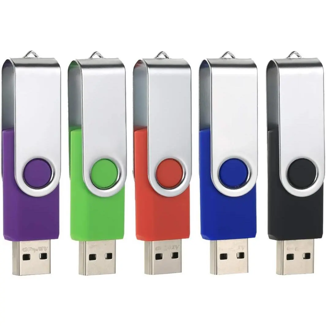 Wholesale (Small Capacity) 1MB,16MB,64MB,128MB,512MB USB Flash Memory Stick Pen Drive Storage Thumb Swivel U Disk (5 Pack - 128MB)
