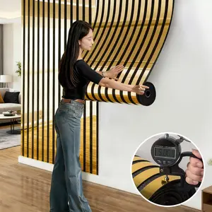 Thickened Retro 3D Framed Grooved Self-Adhesive Decorative Wallpaper with Glossy Metallic Surface, Easy to Peel and Stick, Removable and Waterproof, Ideal for Living Room Accent Walls and Kitchen Surfaces, Peel and Stick Wallpaper Designs