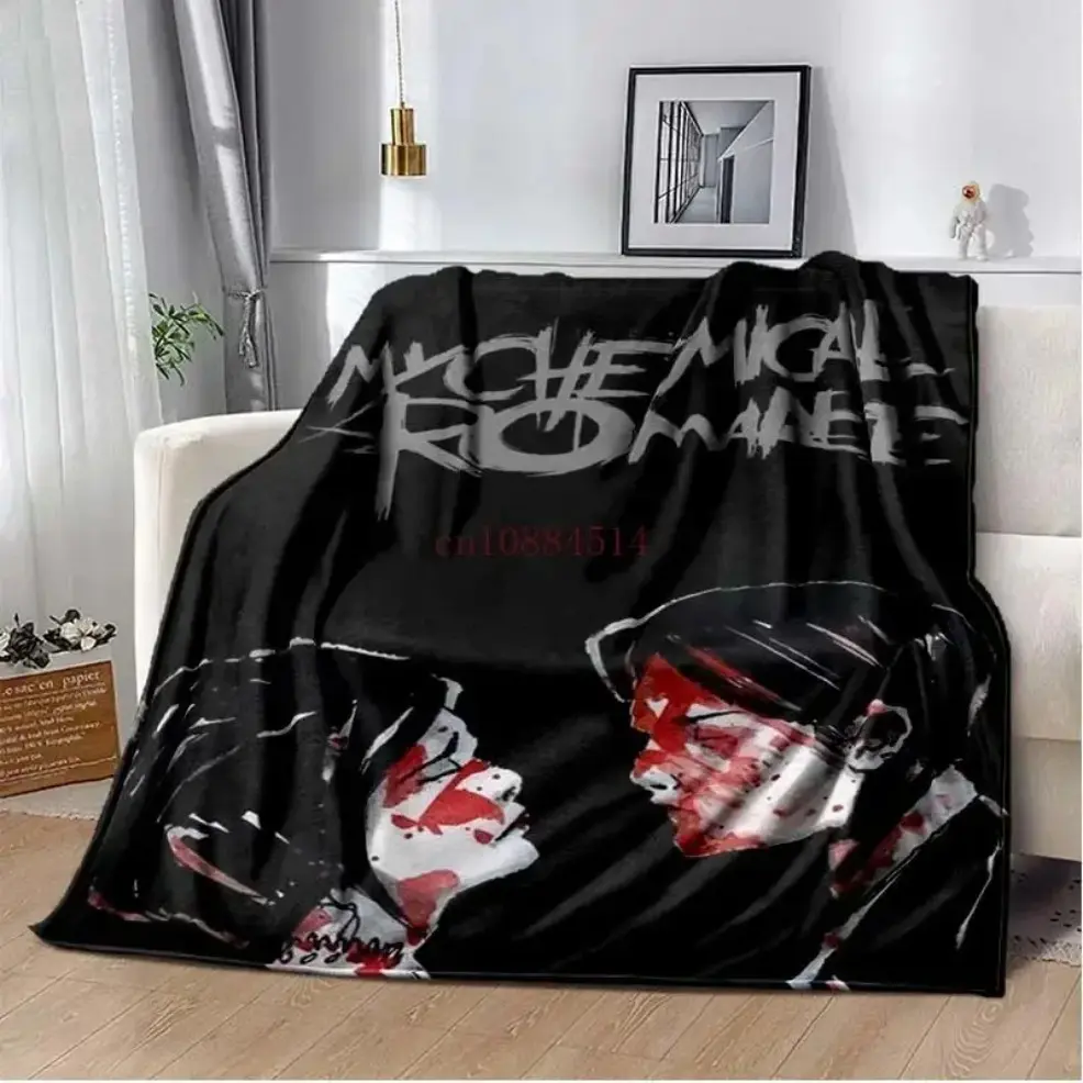 Soft Funny Blanket My Chemical Romance Band Printed Blankets, Baby Blanket & Adult Throw Blanket, Ideal Holiday Birthday Gift, for Bedroom Living Room Sofa Bed Car, Birthday G3Jm birthday gift