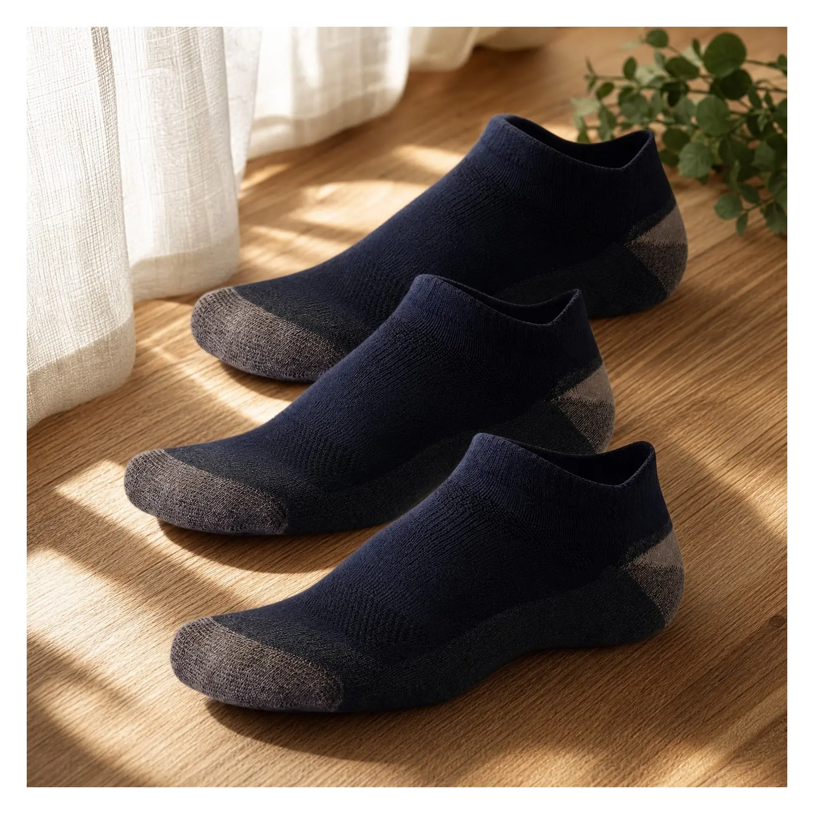 Merino Wool Ankle Running Hiking Socks Lightweight No Show 3 Pairs - Breathable Mesh, Sweat-Wicking, Low Cut Tab, Anti-Blister Cushion for Athletic Sports, Light & Soft for Summer OutdoorGift
