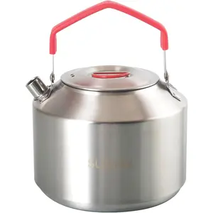 1.5L Camping Kettle, Stainless Steel Portable Campfire Kettle for Open Fire, Outdoor Camp Tea Coffee Pot for Stove Top, Backpacking, Hiking, Picnic and Traveling