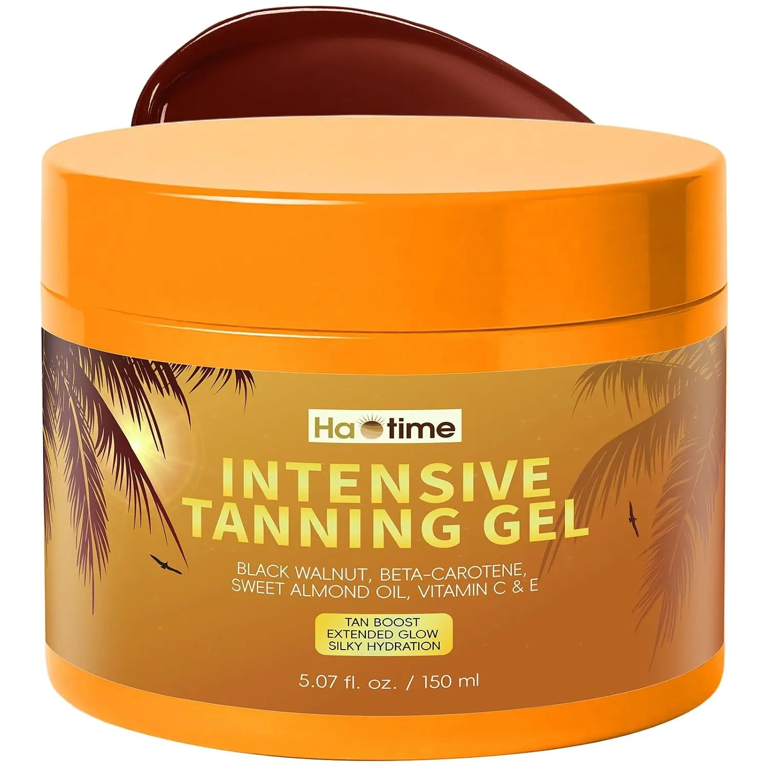 Tanning Lotion, Fast Tan Accelerator for Natural Browning, Deep Dark Tan with Beta-Carotene, Vitamins & E, Natural Oils, Hydrating, Non-Greasy, Water-Resistant, Outdoor Tanning Gel, 5 Fl Oz