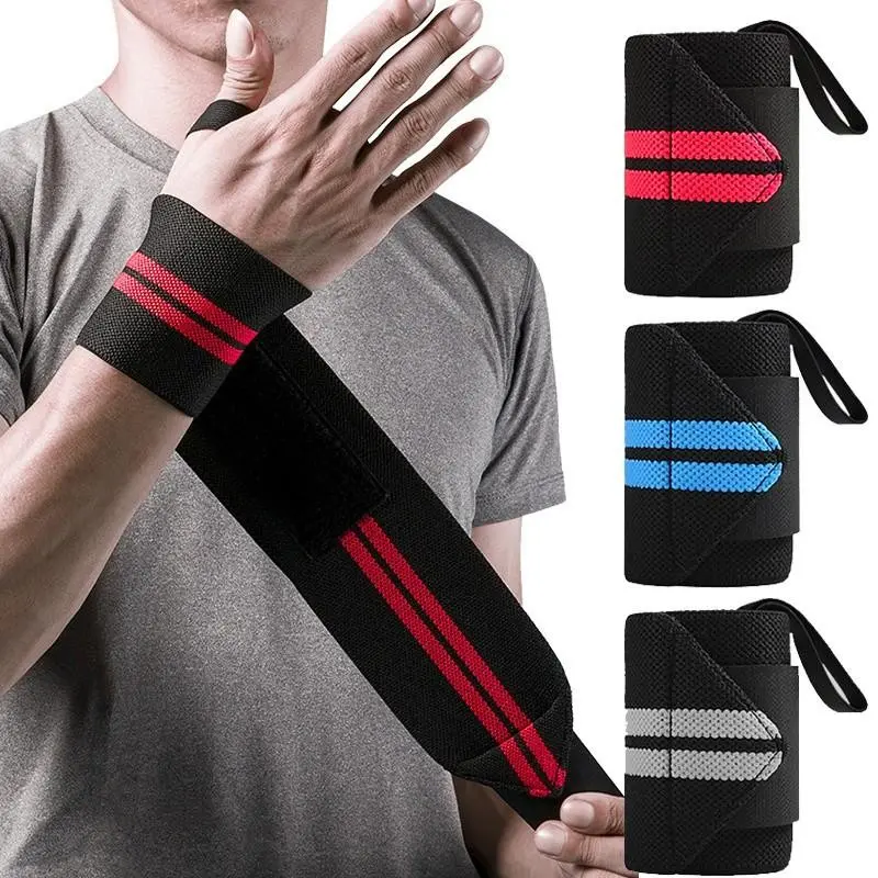 2pcs Adjustable Sports Wristbands, Universal Weightlifting Badminton Volleyball Bracelets, Compression Wrist Guards for Men and Women