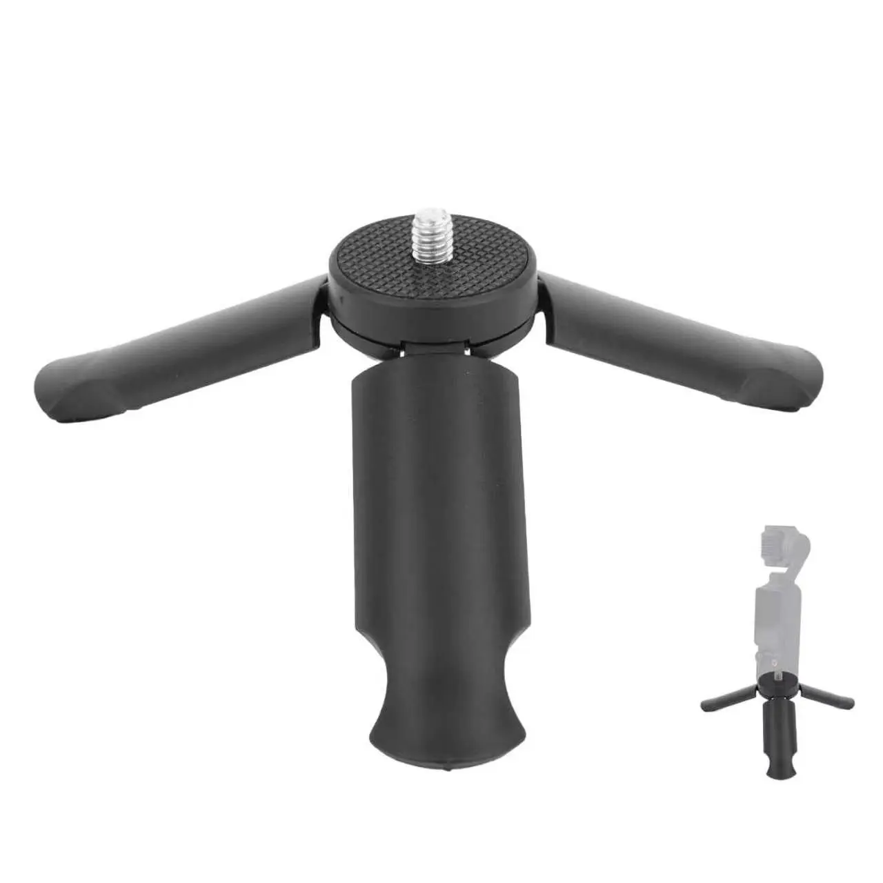 Mini Foldable Tripod Stand for Gopro Dji Pocket Action Camera, 1/4 Thread Interface, Portable and Lightweight, Ideal for Outdoor Photography