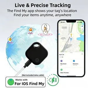 Air Tag Type-C Rechargeable Smart Tag, Compatible with iPhone Find My APP, Wireless Positioning, Anti-Lost Keys, Bags, Wallets, Suitcases