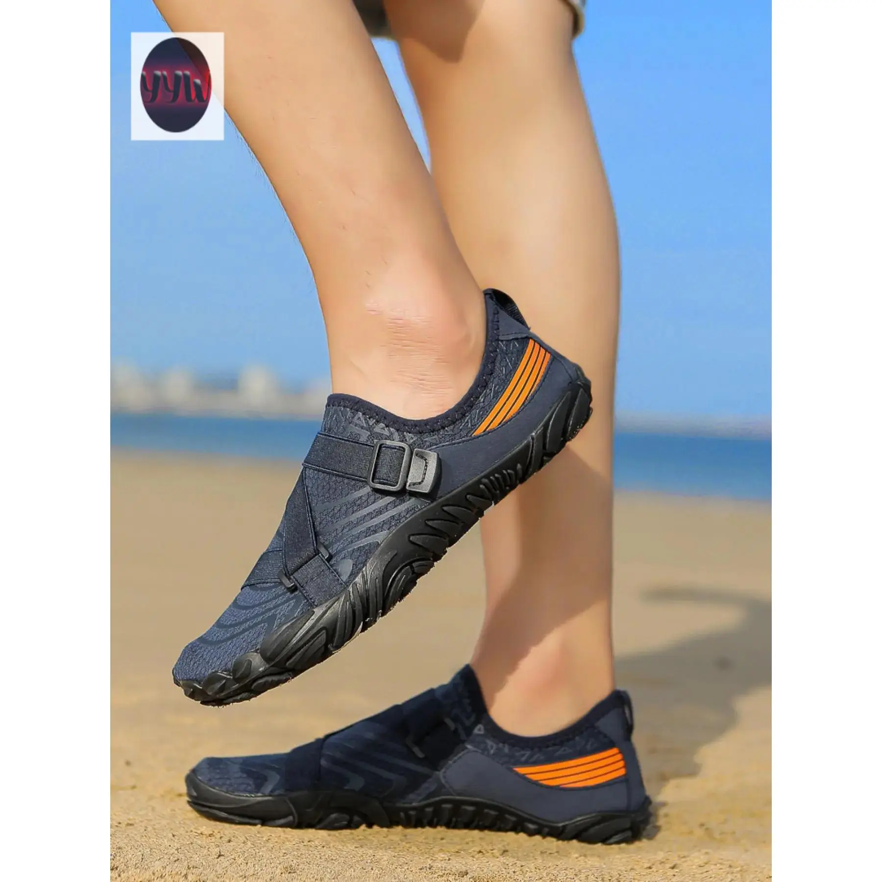 YYW1 Men's Solid Color On Water Shoes, Lightweight Breathable Quick Drying Beach Shoes, Comfortable Water Shoes Outdoor Adventure, Wading Shoes, Mesh Water Shoes, Water Footwear
