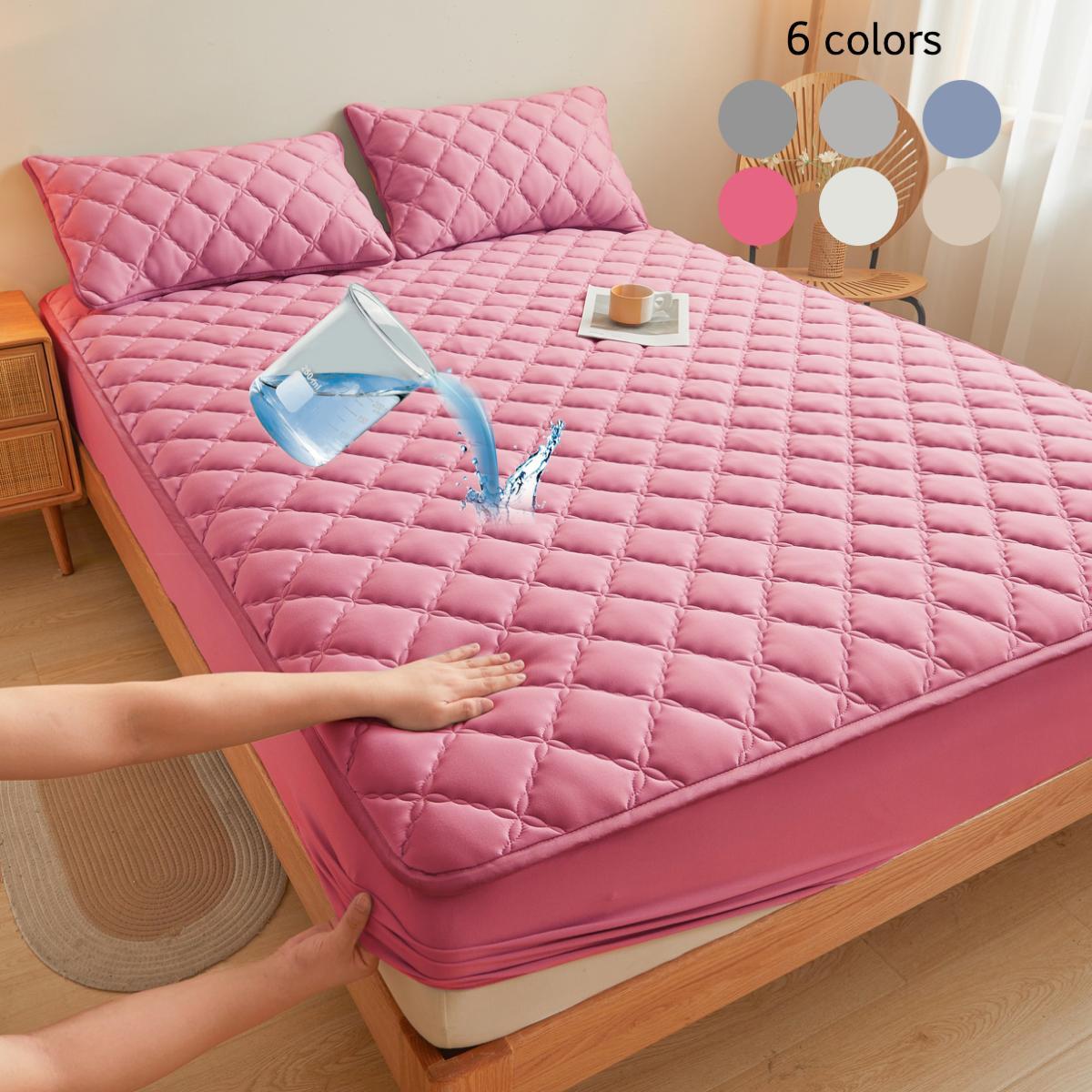 Waterproof Quilted Removable Mattress Cover, 1 Count Soft Comfortable Breathable Mattress Protector, Bedding Supplies for Bedroom, Guest Room, Apartment, School, Home, Hotel