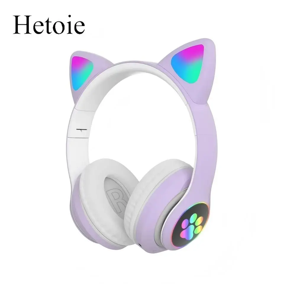 Cat Ear Bluetooth-compatible Headphones, Wireless Earbuds with Microphone, Noise Cancellation, Noise Reduction Headphone, Long Battery Life, Ideal for Gaming and Music, Long Lasting, Audio