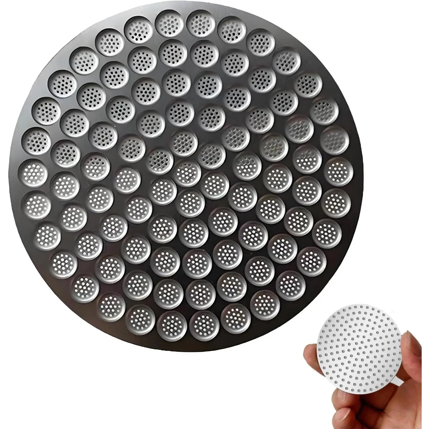 Espresso Puck Screen, Made of 0.8mm Thickness Stainless Steel, Coffee Filter,Designed for Bottomless Portafilter Baskets and Enhances Espresso Extraction (58mm)