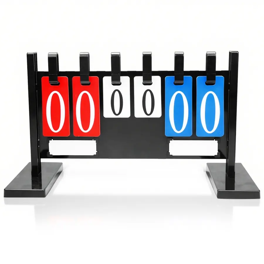 Double-Sided Manual Football Substitution Board, Four-Digit Number Flip Card, Soccer Referee Equipment, Scoreboard Accessory