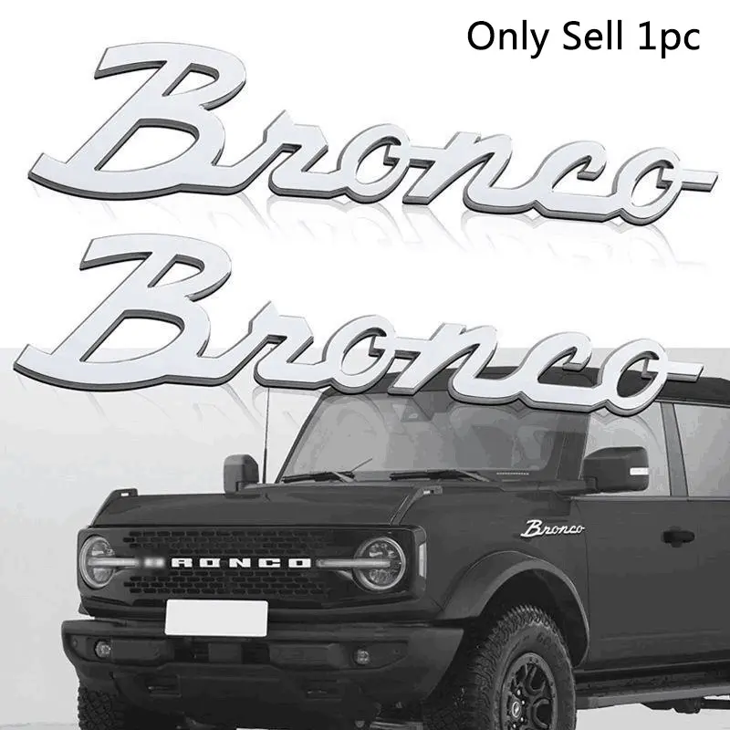3D Decals for Vehicles Emblems Fender Side Sticker Tail Label Letters Badge Car Style for Ford Bronco Sport 2021-2023 Truck Letter Decoration Car Accessories
