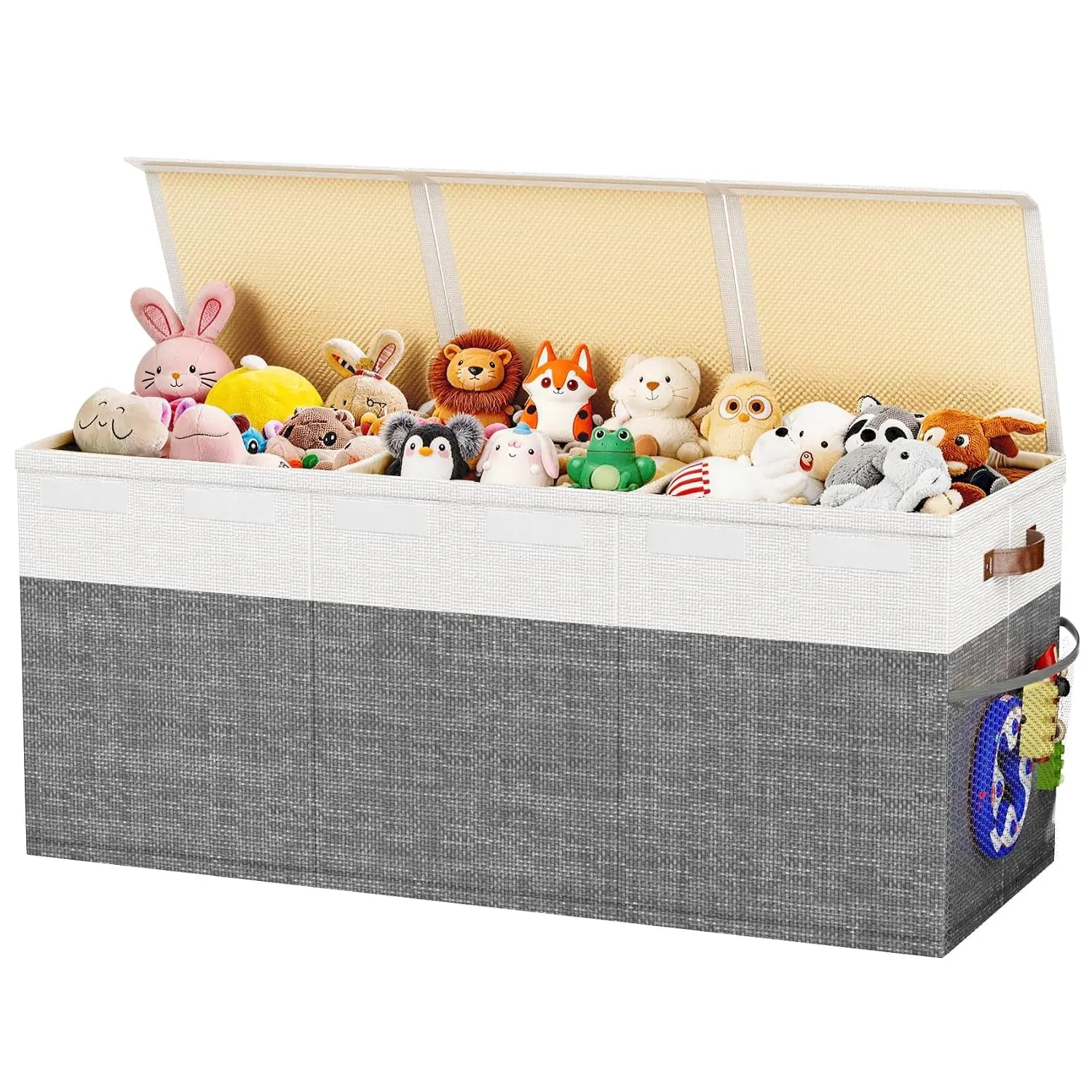 Extra Large Toy Box, Collapsible toy Storage, Kids Organizer, Gray | Collapsible & Sturdy. For Kids, Boys & Girls. Organizes Toys, Books & Blankets. For Playroom, Nursery & Bedroom.