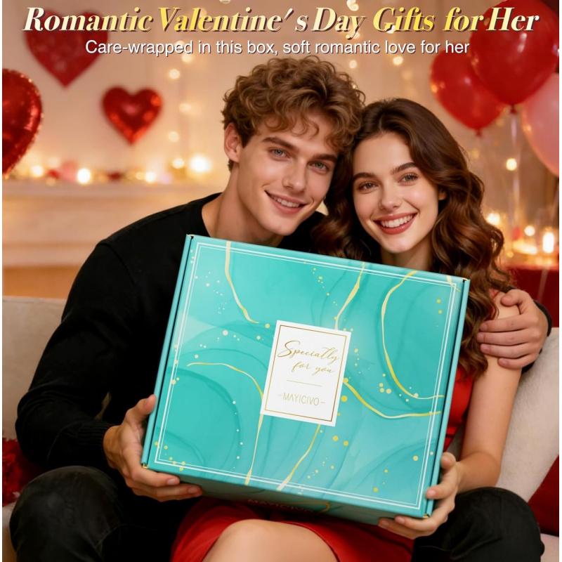 Birthday Gifts for Women Self Care Gifts Get Well Soon Gifts, Ocean Relaxing Spa Gifts Basket Care Package w/ Luxury Flannel Blanket, Christmas Gifts Idea for Mom Her Friends Sister Wife