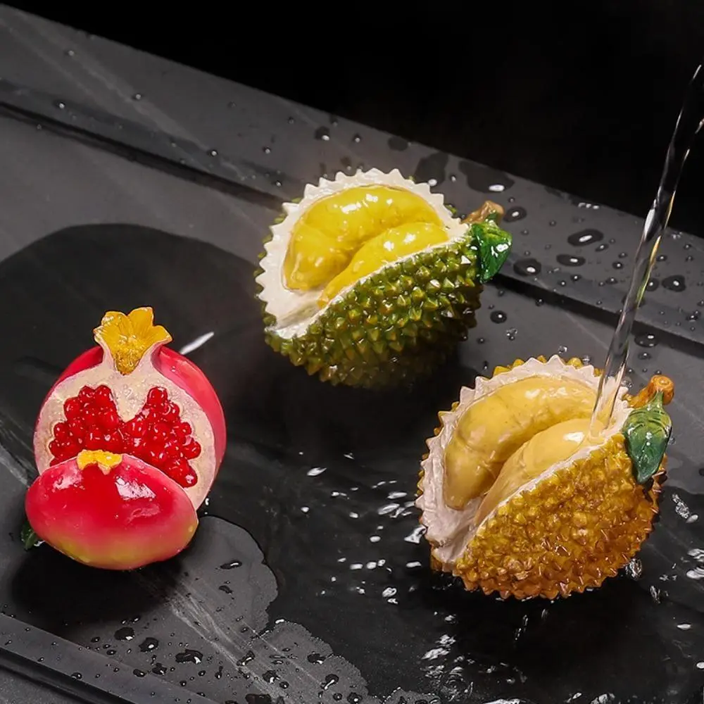 Heat-Activated Color Changing Fruit Zisha Tea Pets, Premium Cultivable Auspicious Figurines, Stylish Matching Decor Accessories For All Kung Fu Tea Trays & Tea Table Layouts