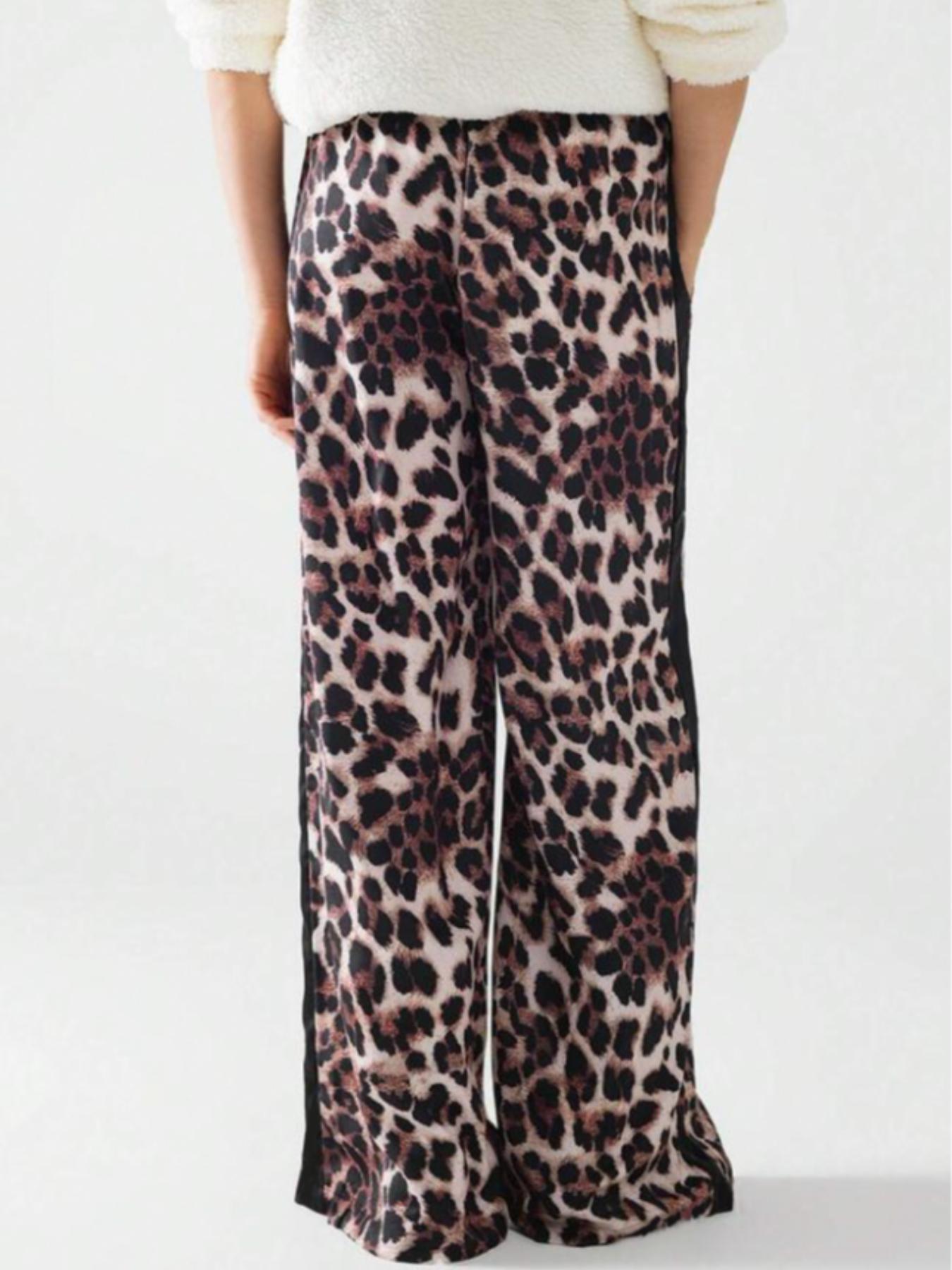 Women's Leopard Print  Pants, Casual Comfy Trousers for Daily Wear, Ladies Bottoms for All Seasons, Womenswear, Loungewear