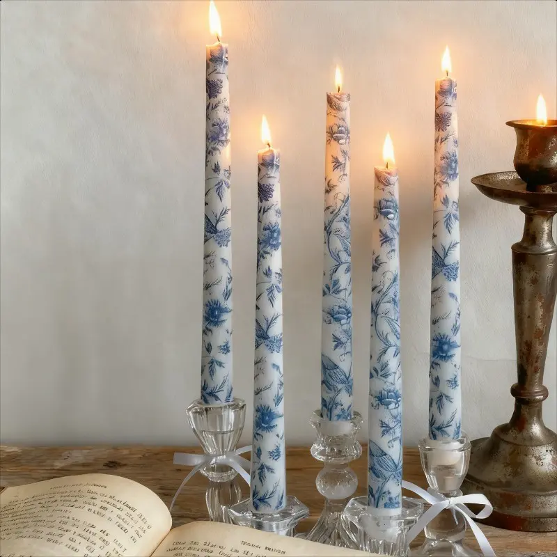 6pcs 10" Classic Elegant Taper Candles - Dripless Unscented Christmas Unity Candles for Wedding, Holiday Dinner Table Centerpiece & Home Decor