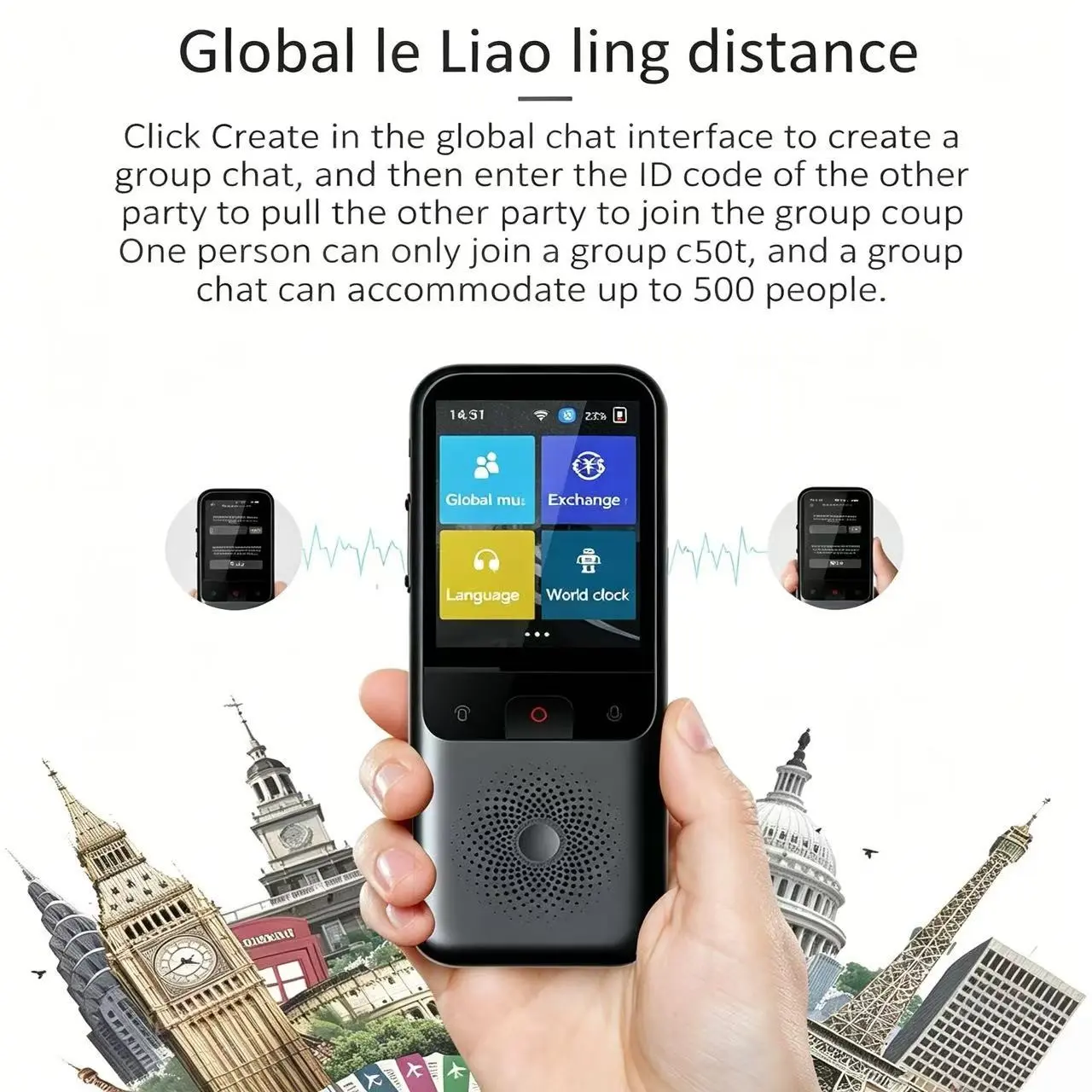 2026 Language Translation Device, Voice & Text Bidirectional Translation, Online & Offline Modes, Multilingual Communication Tool