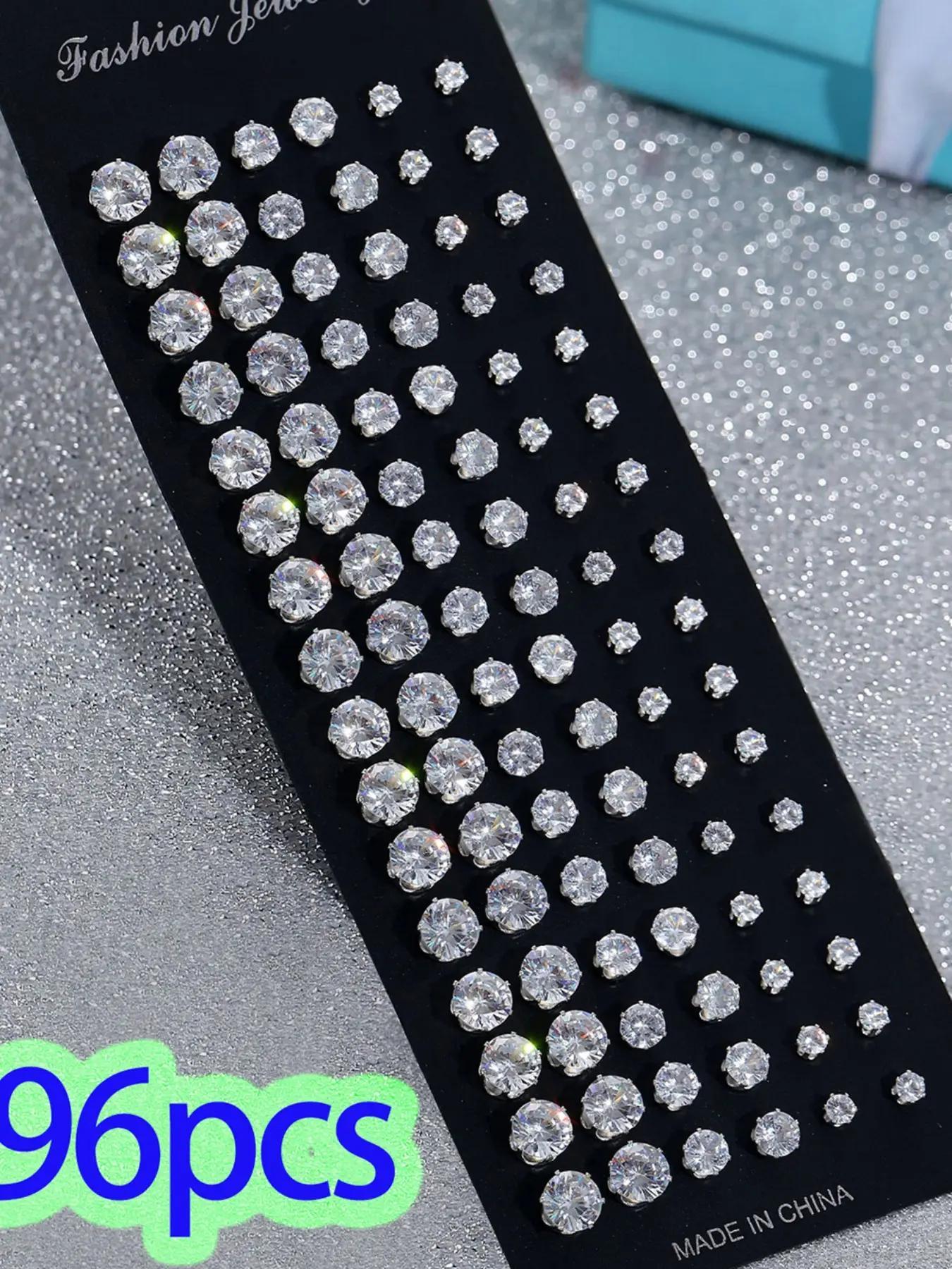 Fashionable Rhinestone Decorated Earrings Set, Fashion Jewelry for Party, Everyday Accessory, Trendy All-match & Exquisite Jewelry for Birthday Gift, Ear Studs