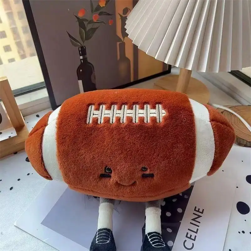 20cm Simulation Rugby Plush Doll - Handmade Anime & Manga Cute Face Toy, Snuggle Pillow Cushion, Home Decoration for Any Room, Children's Birthday Gift