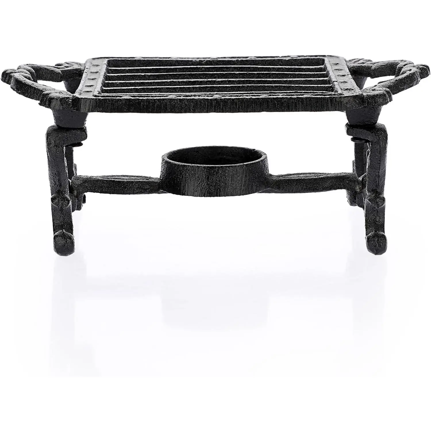 Tea Warmer Cast Iron Tea Pot Warmer with Tealight Candle Holder Sturdy Functional Teapot Warmer Stand for Office Party or Desk Retro Tea Pot Heater for Heating Milk,Tea,Coffee,Food