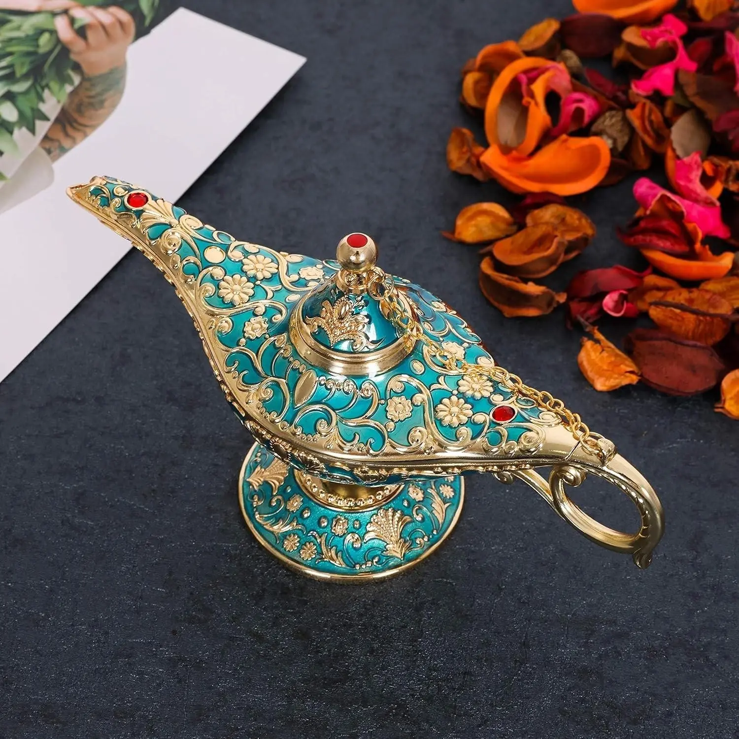 The latest vintage collector's edition wedding table decoration, rare classic wishing lanterns and parties, birthday exquisite gifts (peacock blue) - these are the best gifts for Halloween and Christmas.