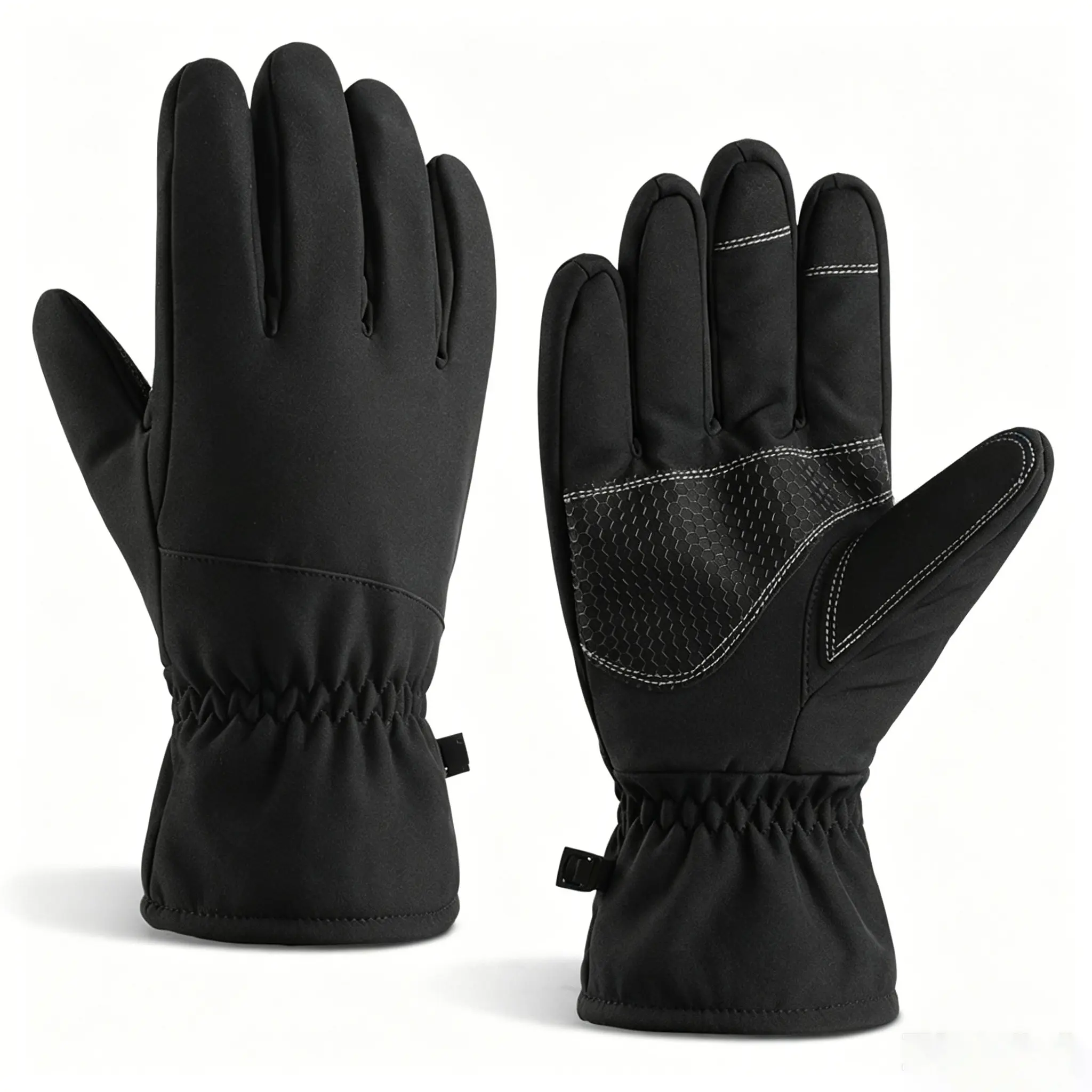 Warm Plush Lined Wind Resistant Touch Screen Snow Gloves Flexible Sensitive Touch Hand Warmers Lightweight All Match Gear For Men Women Skiing Commuting Winter Cold Weather