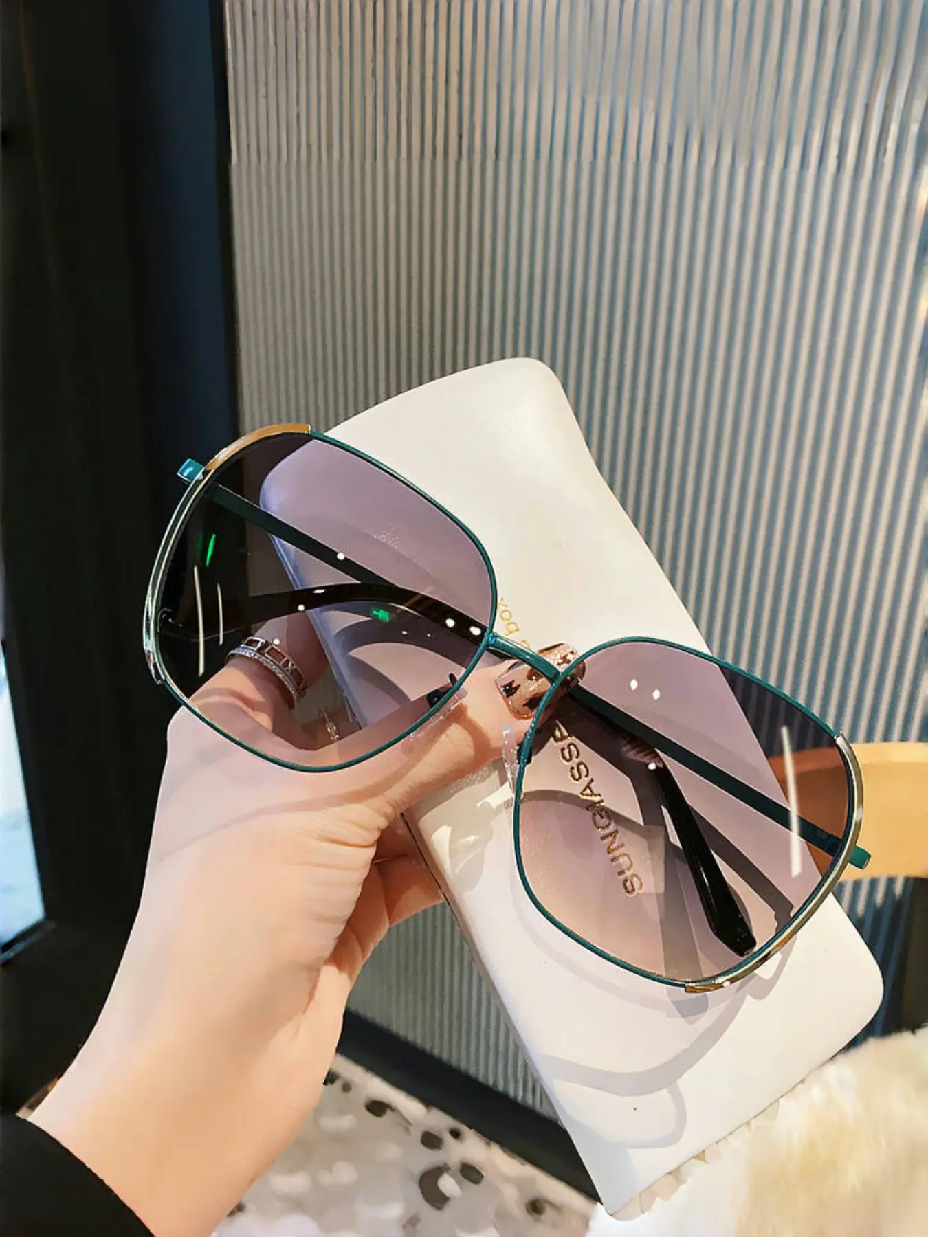 Large Frame Personality Glasses Slimming Effect, Casual Style Plastic Frames, Decorative Lens for All Seasons, Trendy Eyewear Accessory, Fashionable Frames