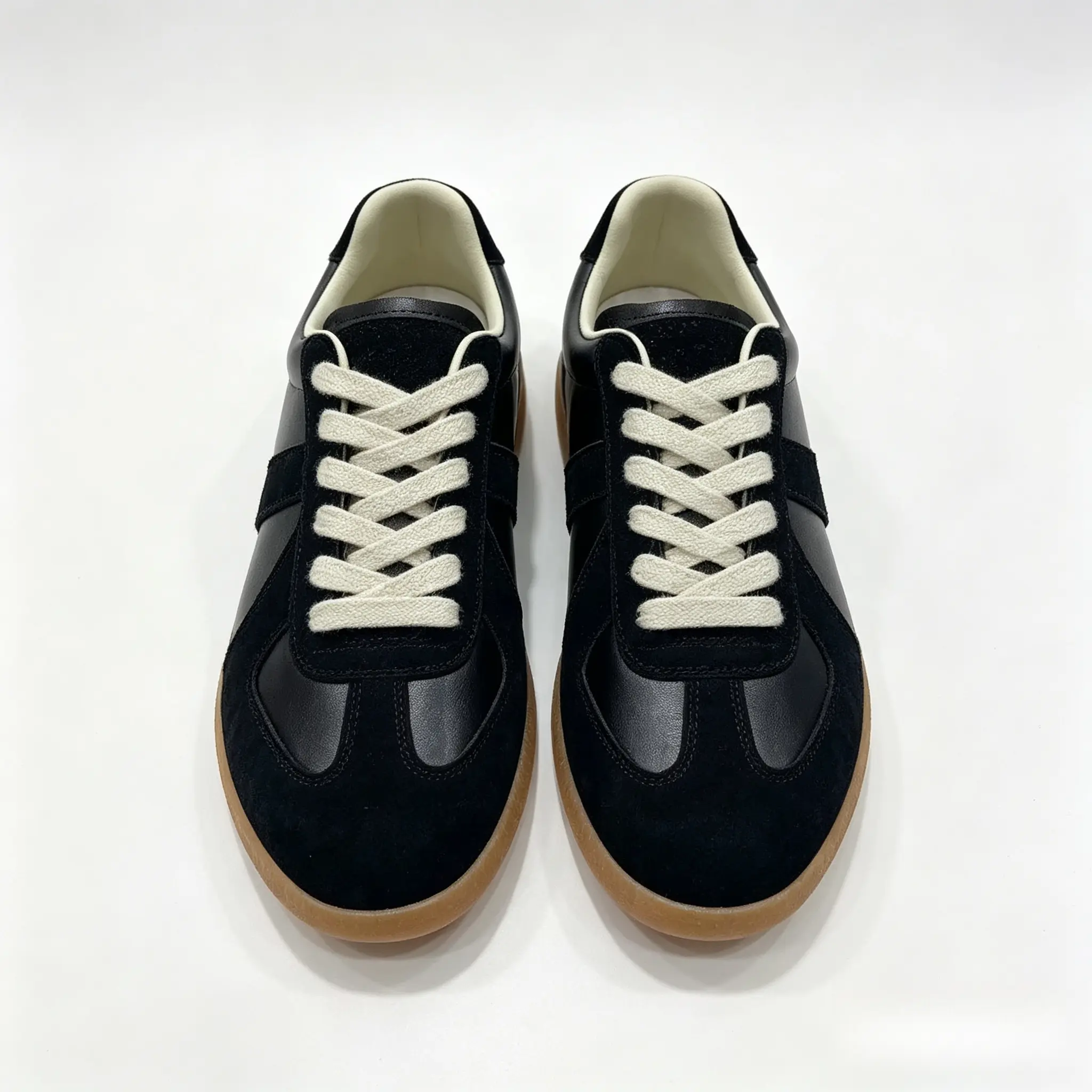 Vintage Retro German Trainer Sneakers for Men Women, Casual Streetwear Flat Shoes, Y2K Sport Walking Running Skateboard Shoes, Classic Suede Patchwork Gum Sole LaceUp Daily Footwear