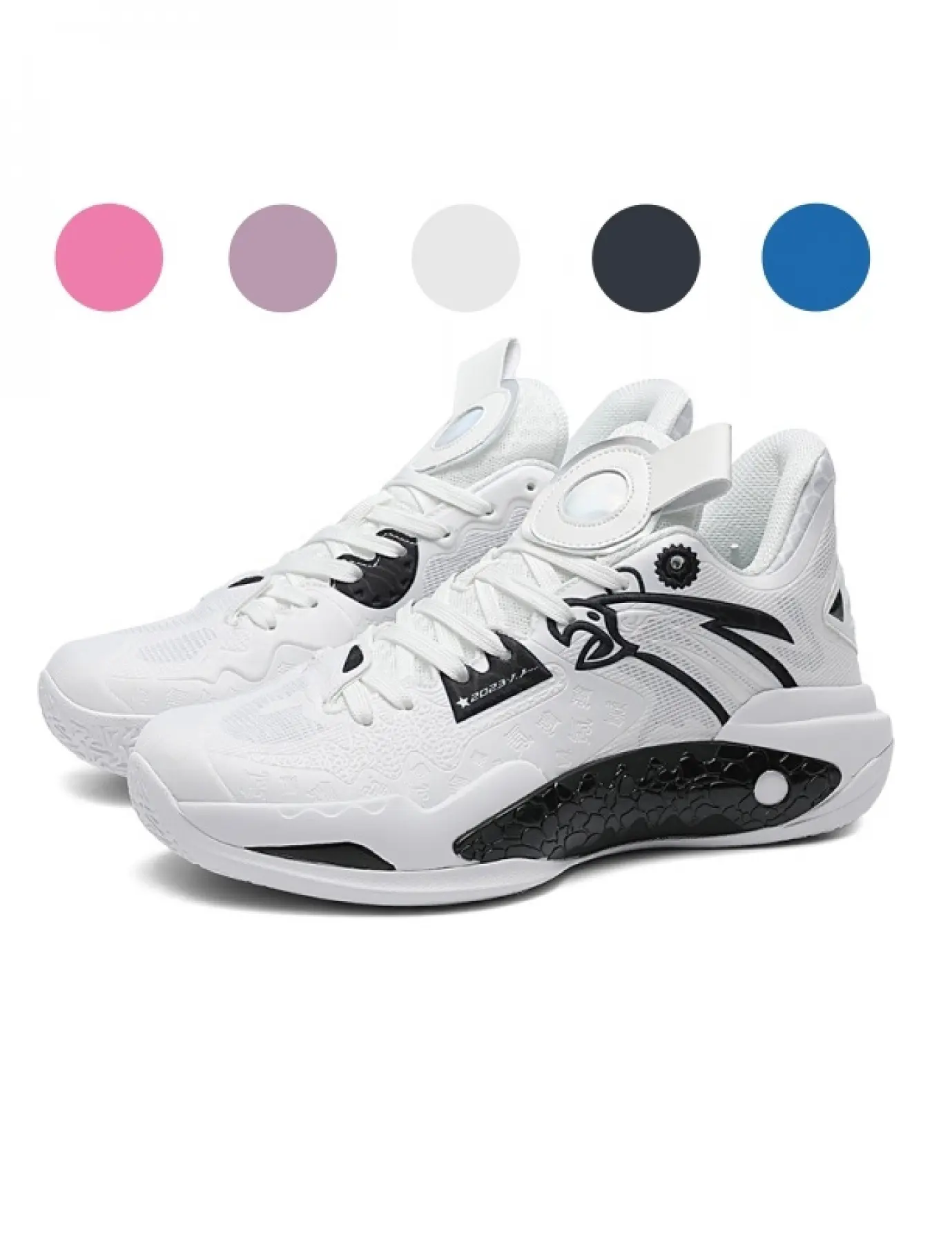 Unisex Unique Contrast Color High-top Pro Athletic Stylish Basketball Shoes, Bionic Pattern Grippy Anti-slip Trendy Sneakers For Outdoor Competition & Street Styling