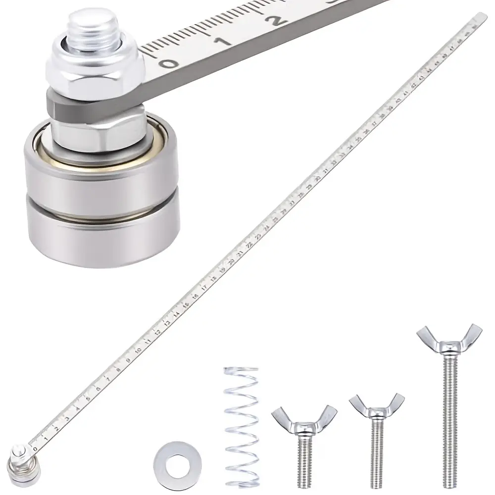 Circular saw precision cutting guide plate, stainless steel heavy-duty positioning caliper, suitable for cutting wood, plastic, and metal, DIY and professional circular saw accessories, adjustable guide rail for convenient measuring and cutting