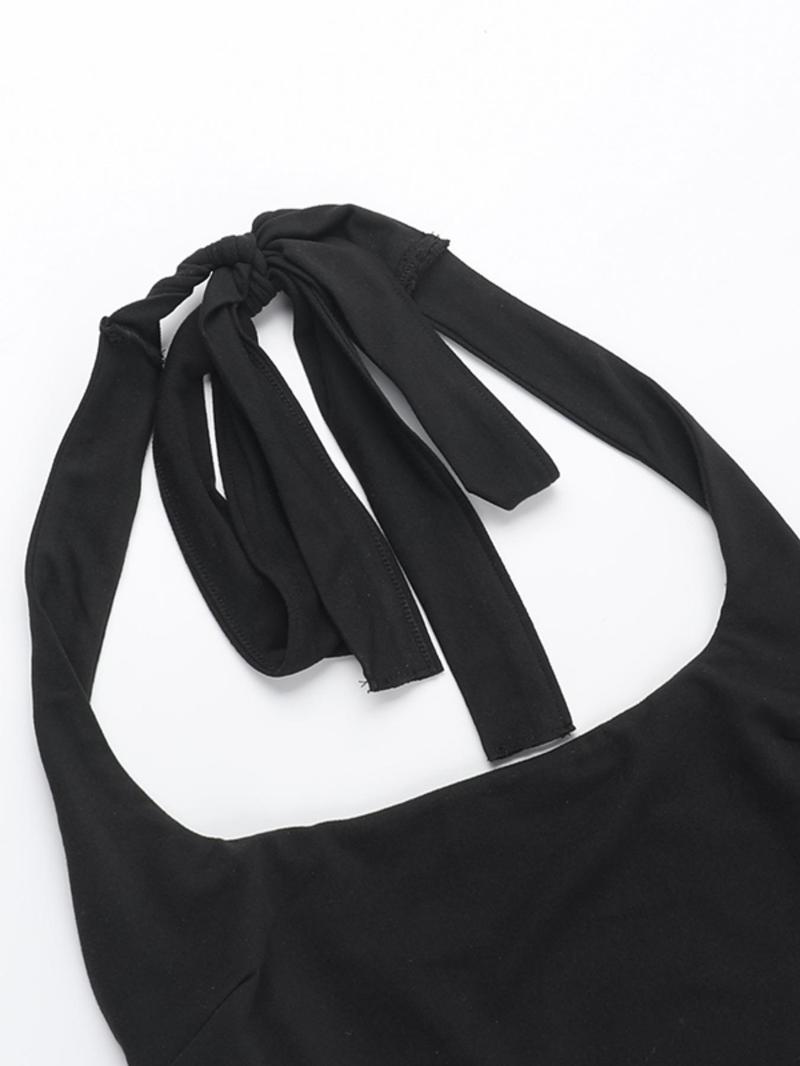 Women's Solid Color Jumpsuit, Casual Comfy Sleeveless Skinny Jumpsuit for Summer, Ladies' Clothes for Daily Wear