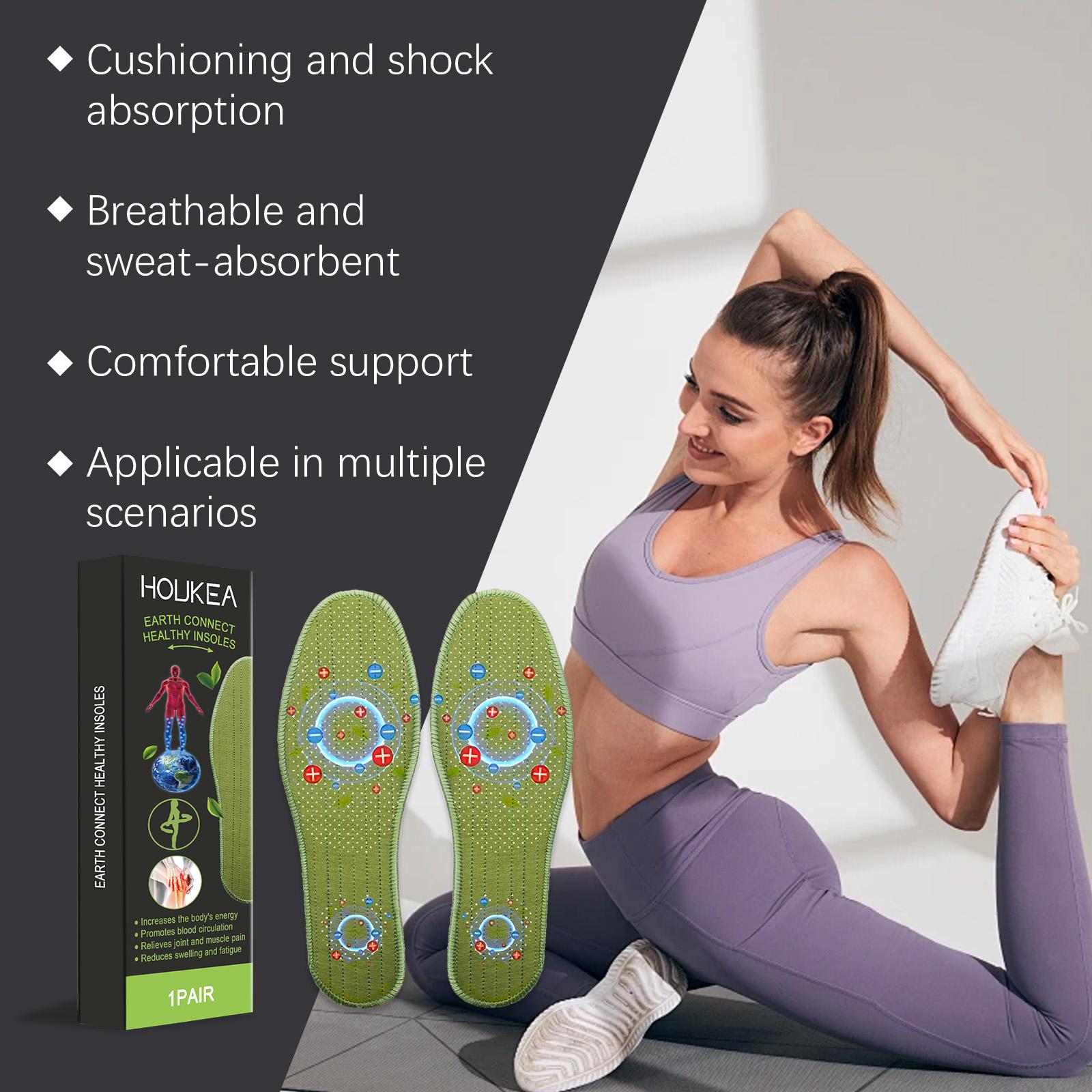 [Mother's Day Gifts]Houkea Soft Elastic Comfort Insoles for Outdoor Sports & Running, Foot Care Cushions for Pressure Relief