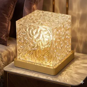USB Powered LED Aurora Wave Projection Night Light, 16 Color Changing Crystal Mood Lamp for Bedroom Living Room Home Decor Autumn Design