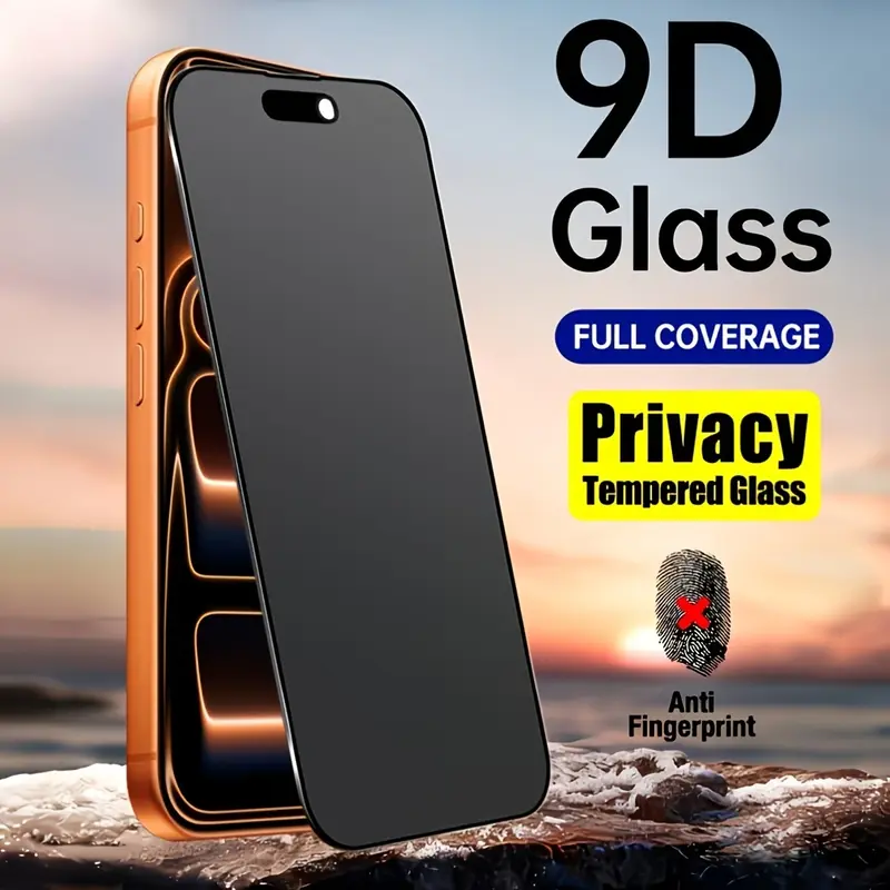 1‑Pack Silk‑Print Privacy Tempered Glass Screen Protector, 9H Privacy Glass Film Compatible with iPhone 18 Pro Max,18 Pro,17 Pro Max,17 Air,16,16 E,15 Pro Max,15 Plus,14 Pro Max,13,12,11,XS,X,11 Pro Max,Xs Max, Phone Accessory for Daily