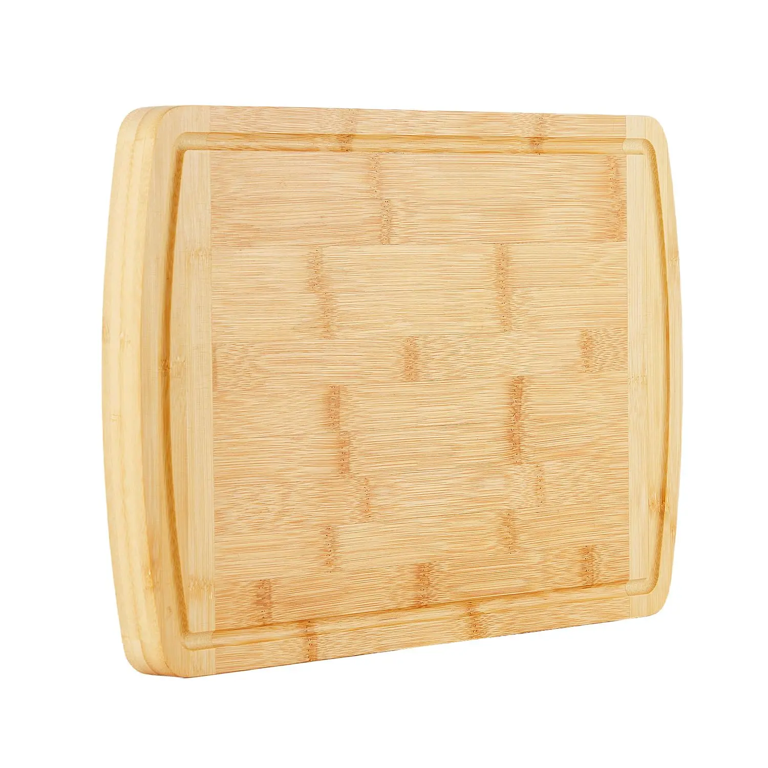 GAOMON Thick Bamboo Kitchen Chopping Board - 16x10x1 in, Non-Toxic Non-Plastic, with Juice Groove, for Meat & Fruit Prep, Charcuterie Use
