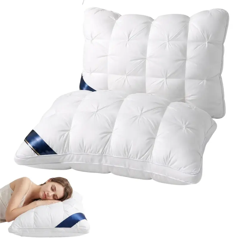 Twist Floral Comfort Pillow, Sleep Cushion, Soft Voluminous Filled Bedroom Cushion, Exquisite Twist Craft Surface Decor Pillow, Long Lasting Shape Retention Household Rest Pillow, Washable Stylish Pillow for Apartment Indoor Daily Leisure Time