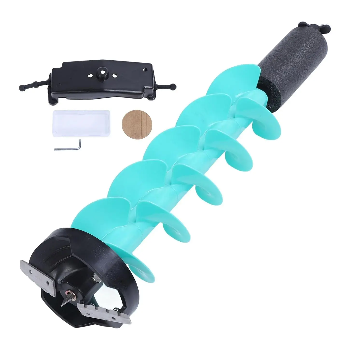 Ice Auger for Fishing - 6-inch 2-Blade Drill with Locator, Suitable for Deep Water Use