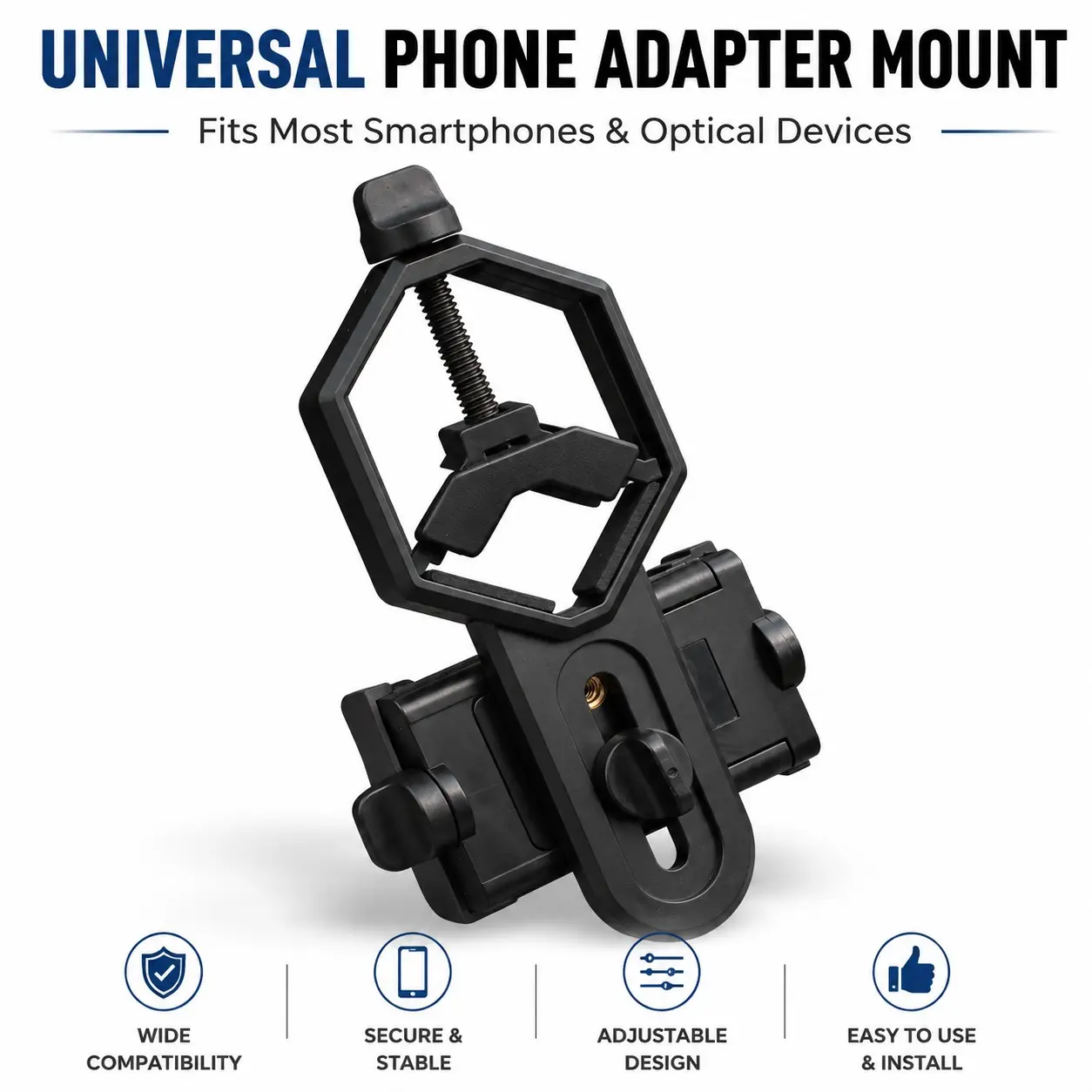 Universal Telescope Phone Adapter | Adjustable Smartphone Mount for Binoculars, Monocular Scopes & Spotting Scopes for Digiscoping and Outdoor Photography MAGNIDOG